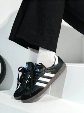 Adidas black white gum sole women’s Sneakers